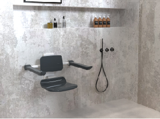 Oceanwell Hochklappbarer wandhängender Duschsitz: Langlebig, ergonomisch und anpassbar für gewerbliche Projekte